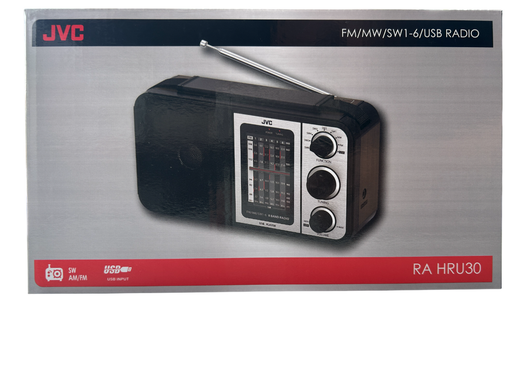 JVC RA-HRU30 AC/DC Multi-Band Radio with USB & SW Bands