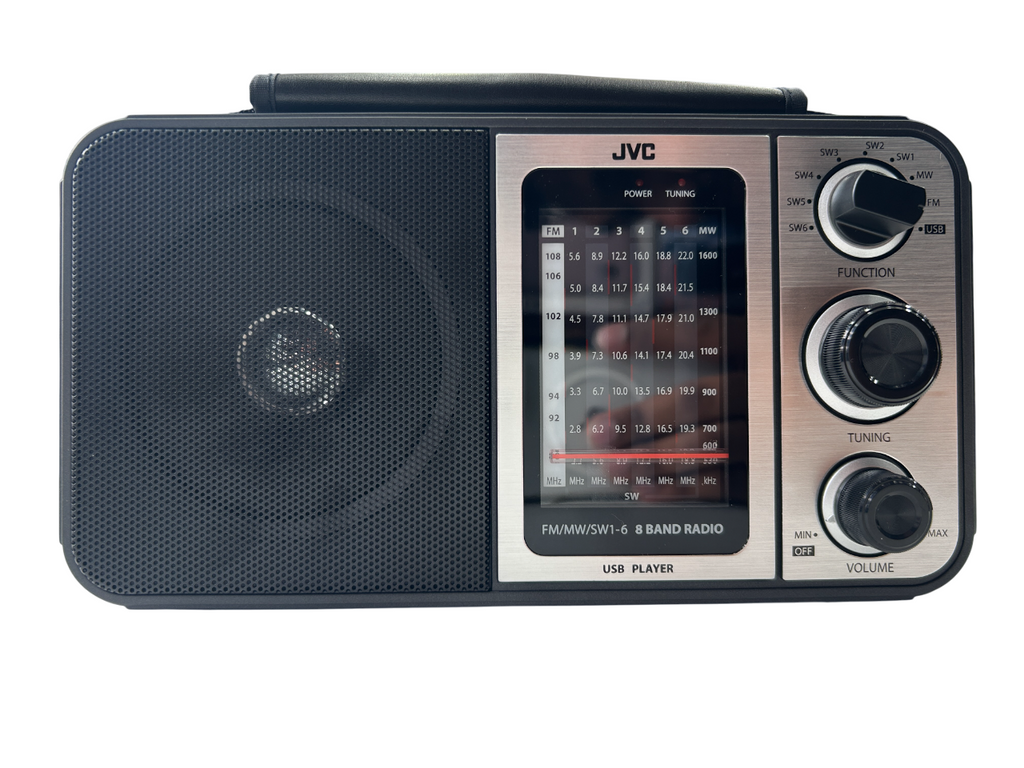 JVC RA-HRU30 AC/DC Multi-Band Radio with USB & SW Bands