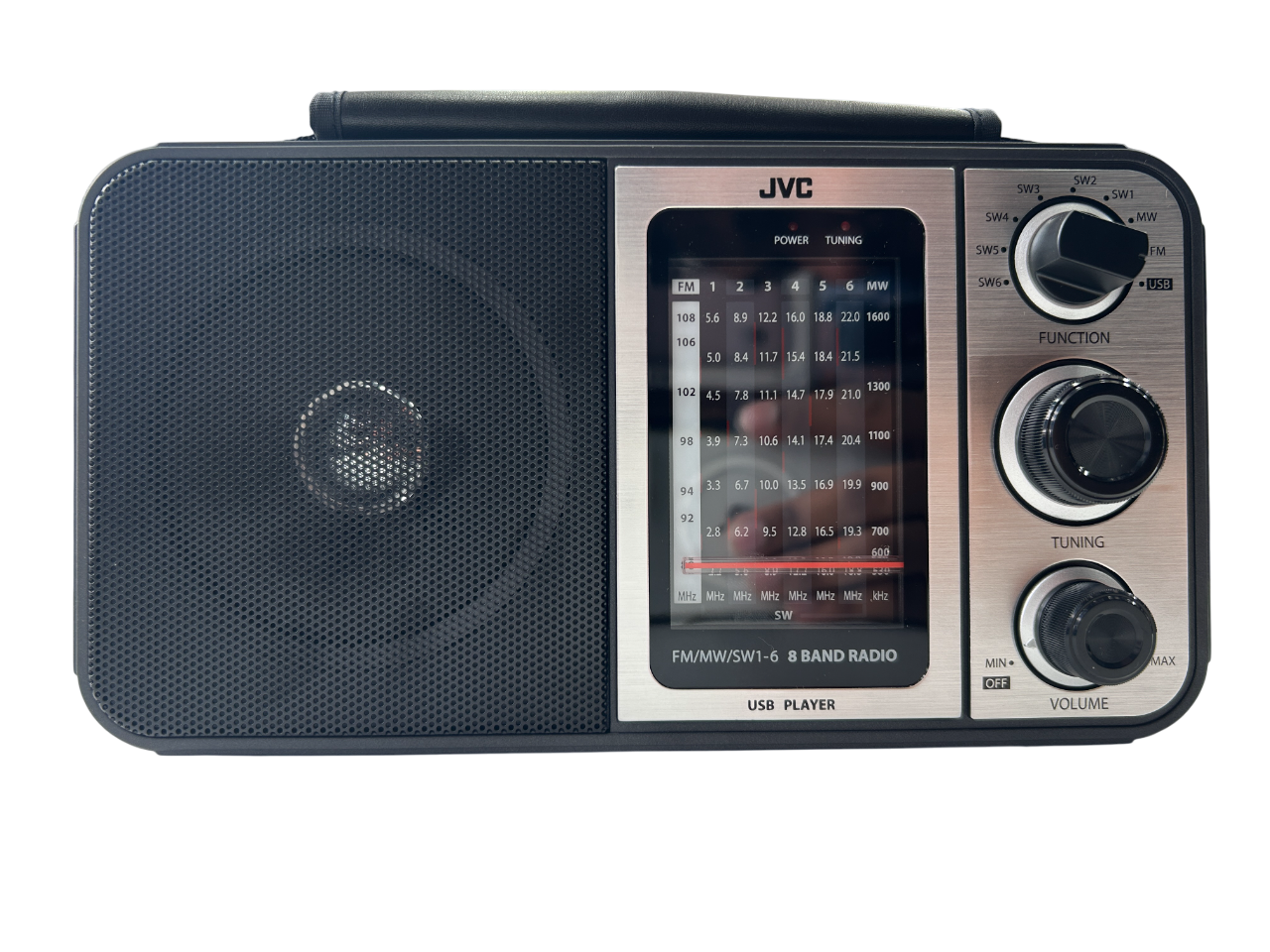 JVC RA-HRU30 AC/DC Multi-Band Radio with USB & SW Bands