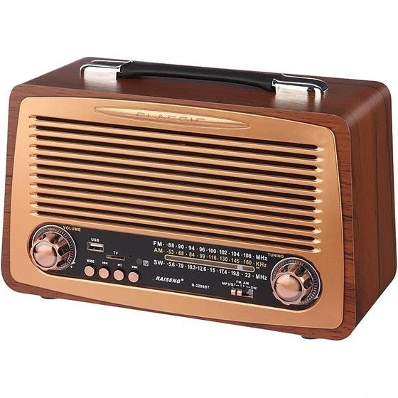 Raiseng R-3299BT FM/AM/SW 3 Band Radio USB/TF card Bluetooth Player